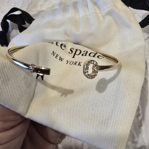Kate Spade Gold Bangle with Crystal Charm - Picture 3 of 5